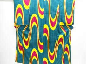 大正ロマン　紋錦紗　変わり壷垂れ模様着物